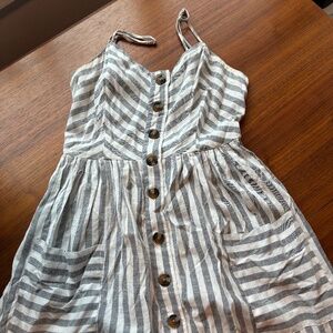 Abercrombie A Line striped midi dress